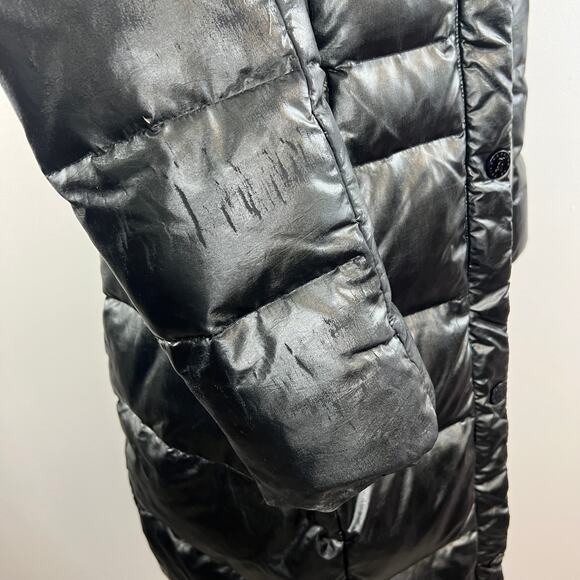 Frieda & Freddies Black Long Sleeve Zip & Button Up Fur Trim Puffer Coat 36 - Picture 4 of 10